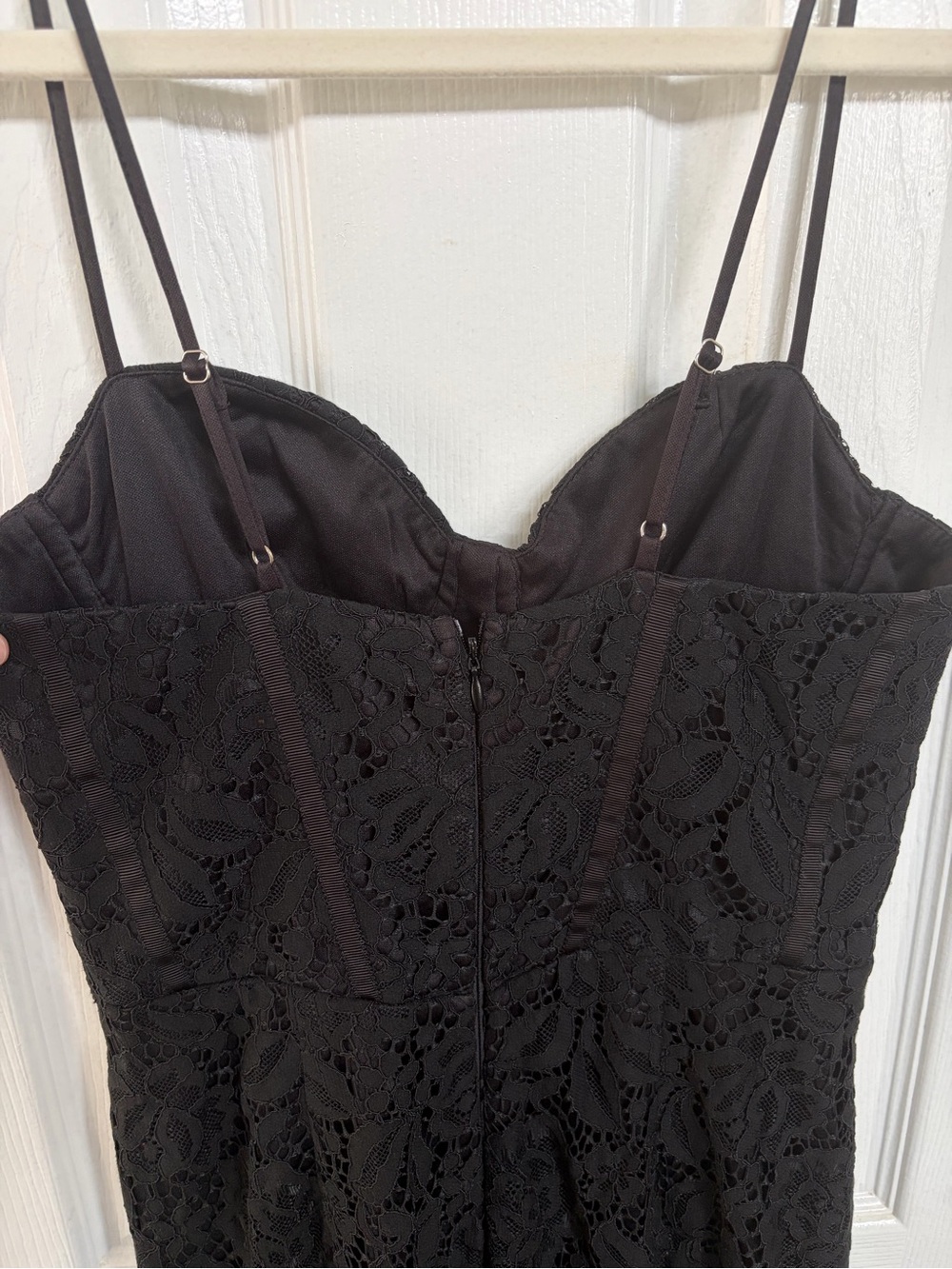 Lulus Found Your Love Black Lace Sleeveless Trumpet Midi Dress S - Picture 6 of 8